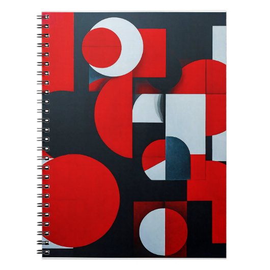 Carnet Formes géométriques rouges (Devant)