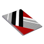 Carnet Formes géométriques rouges, grises, blanches et no (Côté Droit)