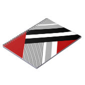 Carnet Formes géométriques rouges, grises, blanches et no (Côté gauche)