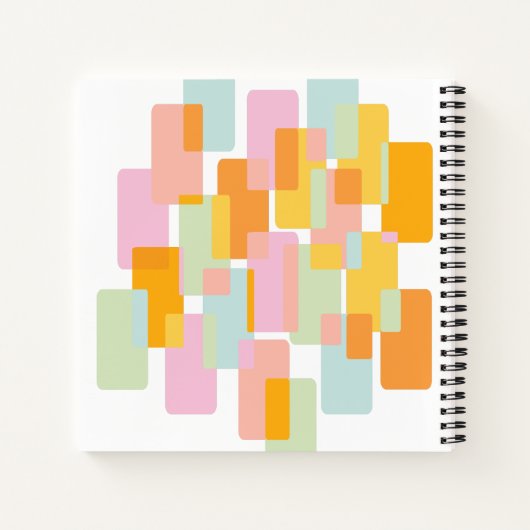 Carnet Formes géométriques simples dans les Pastels Jaune (Dos)