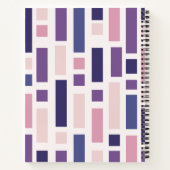 Carnet Formes géométriques violettes roses modernes (Dos)
