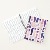 Carnet Formes géométriques violettes roses modernes (Intérieur)