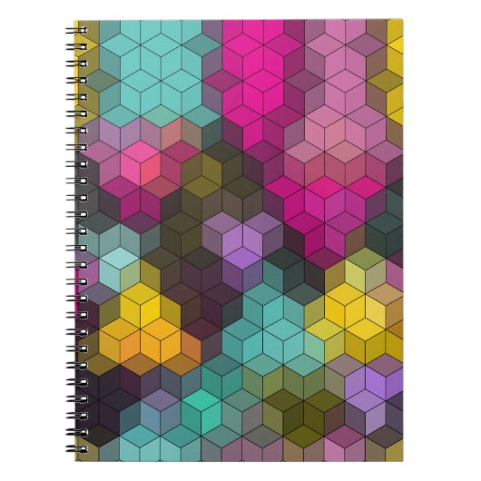 Carnet formes hexagones géométriques modernes Abstraites (Devant)