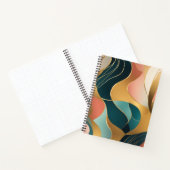 Carnet Formes organiques Turquoise or Rose (Intérieur)