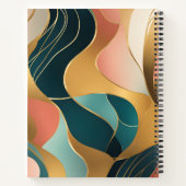 Carnet Formes organiques Turquoise or Rose (Dos)