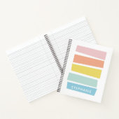 Carnet Formes pastel géométriques mignonnes Nom du monogr (Intérieur)