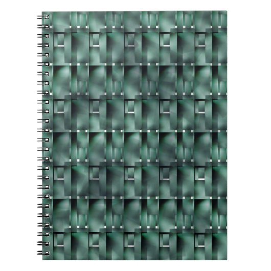 Carnet Formes rectangulaires en vert foncé et tacheté (Devant)