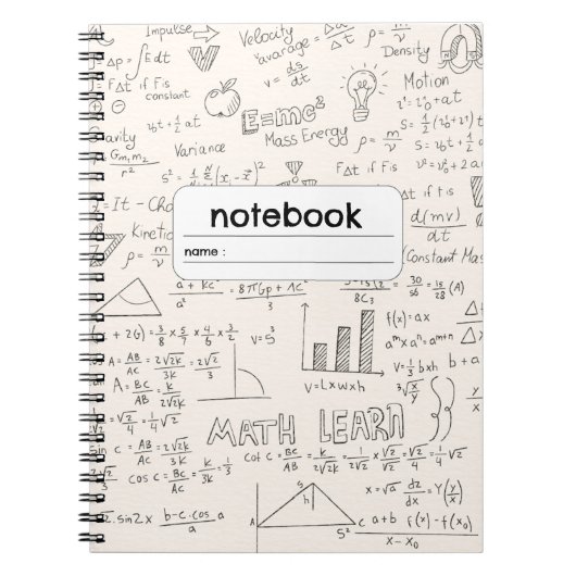 Carnet Formule de géométrie algébrique (Devant)