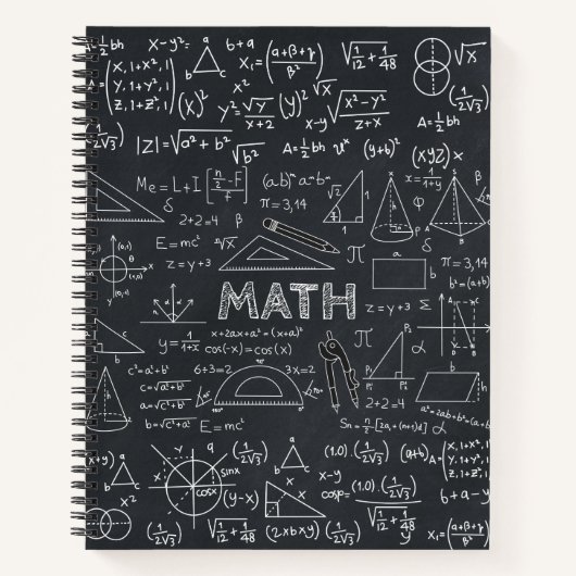 Carnet Formules Math Chalkboard (Devant)