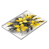 Carnet Forsythia - Fleurs aquarelle (Côté gauche)