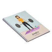 Carnet Forte forme d'entraînement de la fille Dessin (Côté Droit)