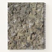 Carnet Fossiles de calcaire avec votre nom et Monogramme  (Dos)