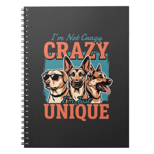 Carnet Fou amoureux de chien unique (Devant)