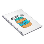 Carnet Fou de toi jeu de mots sur le beurre de cacahuète  (Côté Droit)