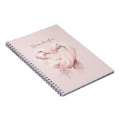 Carnet Foulard Cœur Chaud Rose Pâle (Côté Droit)