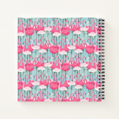 Carnet Foule De Flamants roses Rose Et Blanc (Dos)