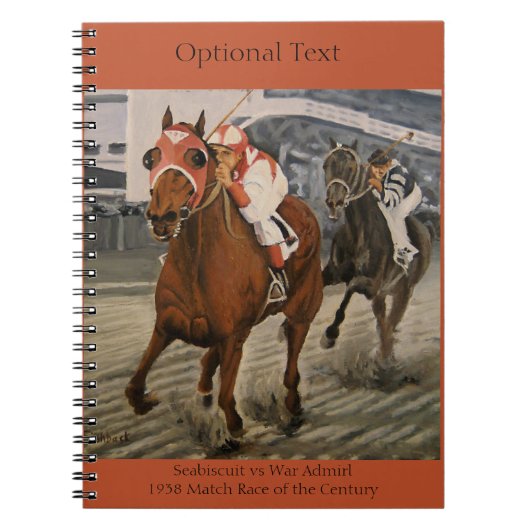 Carnet Foule enchantée par le magnifique cheval en course (Devant)