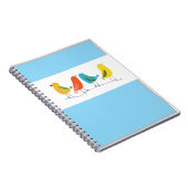Carnet Four Birds Perched on a Twig Notebook (Côté Droit)