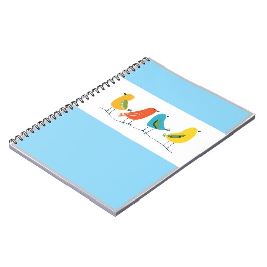 Carnet Four Birds Perched on a Twig Notebook (Côté gauche)