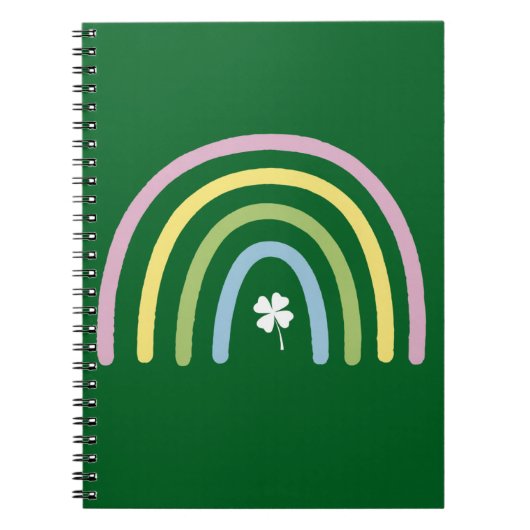 Carnet Four Leaf Clover Rainbow St Patrick's Day (Devant)