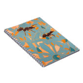 Carnet Fourmis avec fleurs bleues Flore australienne (Côté Droit)