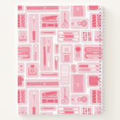 Carnet Fournitures d'art lunaire Monogramme Motif rose (Dos)