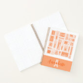 Carnet Fournitures d'art lunaire Orange Motif Monogramme (Intérieur)