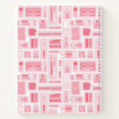 Carnet Fournitures d'art mignonne Motif Monogramme rose (Dos)