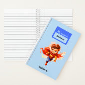 Carnet Fournitures de bureau pour garçons, 7 super héros  (À l'intérieur)