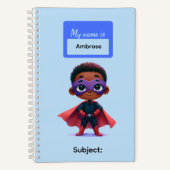 Carnet Fournitures de papeterie pour garçons : 13 super h (Recto)