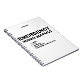 Carnet Fournitures Humaines d'Urgence (Côté Droit)