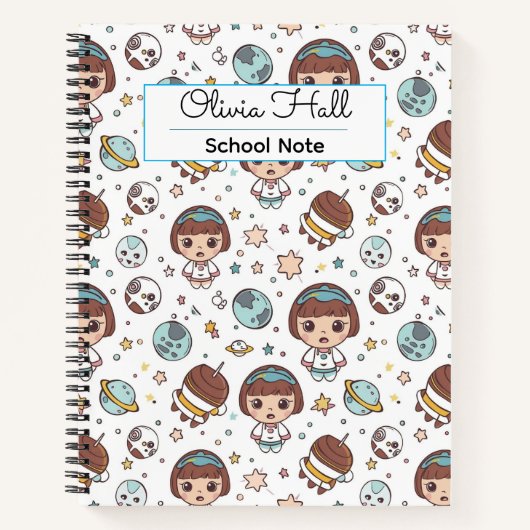 Carnet Fournitures scolaires pour enseignants de l'espace (Devant)