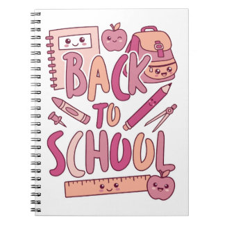 Carnet Fournitures Scolaires Rose Mignonnes Kawaii pour É