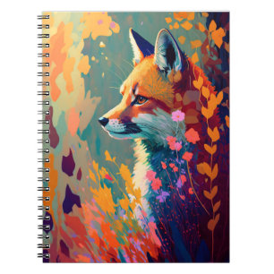 Carnet Fox Animal Portrait Peinture Faune Art Extérieur