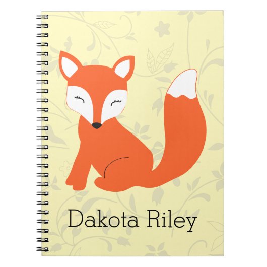 Carnet Fox mignon de bébé de région boisée (Devant)