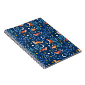 Carnet Fox Night Forest Celestial Seamless Pattern (Côté Droit)