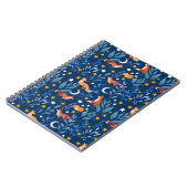 Carnet Fox Night Forest Celestial Seamless Pattern (Côté gauche)