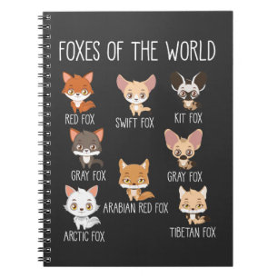 Carnet Foxes Of the World Don pour Fox Lover
