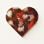 CARNET FOXES ROUGES PARMI LES FEUILLES BLANCS, FOLIAGE (Dos)