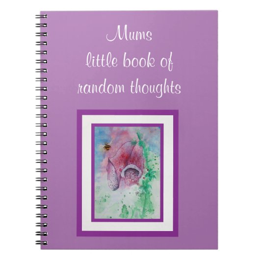 Carnet Foxglove et Bee jotter (Devant)