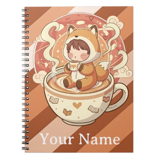 Carnet Fox's Cozy Read Study Spiral Notebook (Devant)