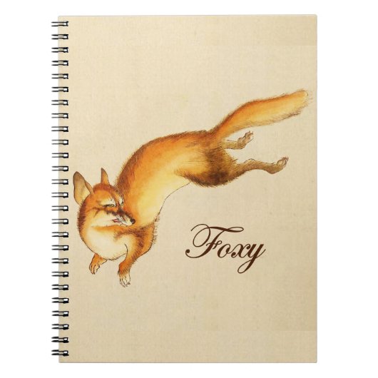 Carnet "Foxy" - Dessin japonais Vintage d'un renard (Devant)
