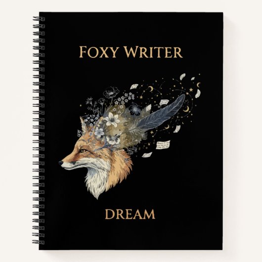 Carnet Foxy Writer Celestial Dream | Whimsical Fox & Quil (Devant)