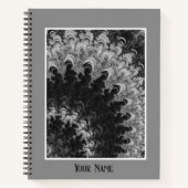 Carnet fractal noir et blanc (Devant)