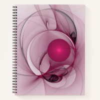 Fractale balançante, Art abstrait moderne rose bai