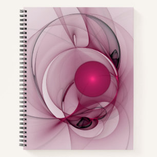 Carnet Fractale balançante, Art abstrait moderne rose bai