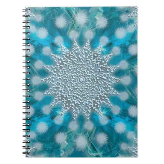 Carnet Fractale de flocon de neige de Noël (Devant)
