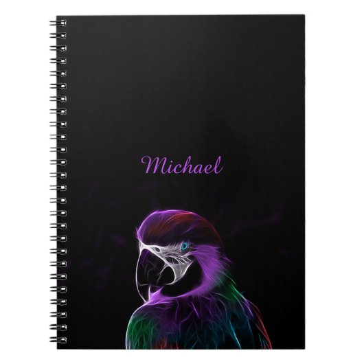 Carnet Fractale pourpre de perroquet de Digitals (Devant)