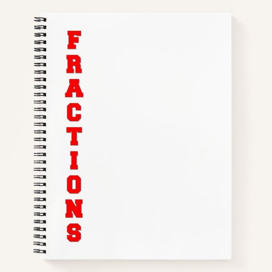 Carnet Fractions (Devant)