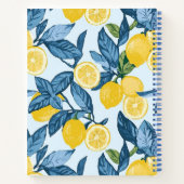 Carnet Fraîche de citron jaune sur Arrière - plan bleu (Dos)